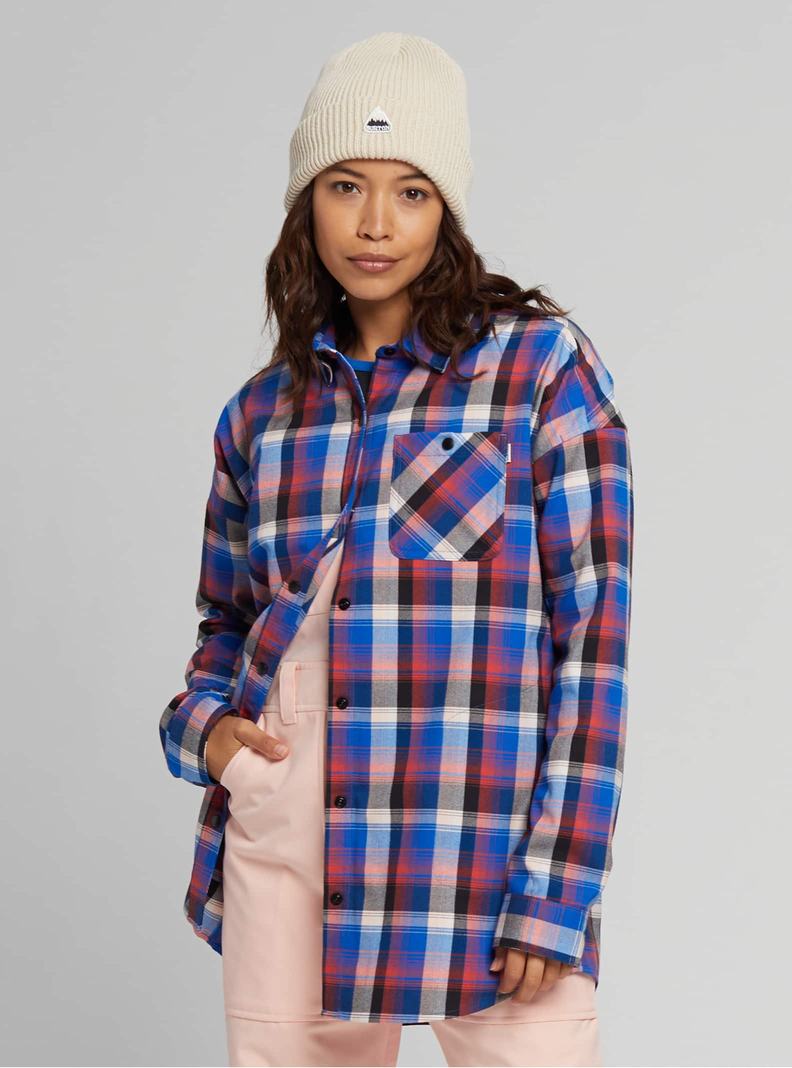 Burton Stretch Grace Performance Flannel Hemd Damen Blau | 164-APECON
