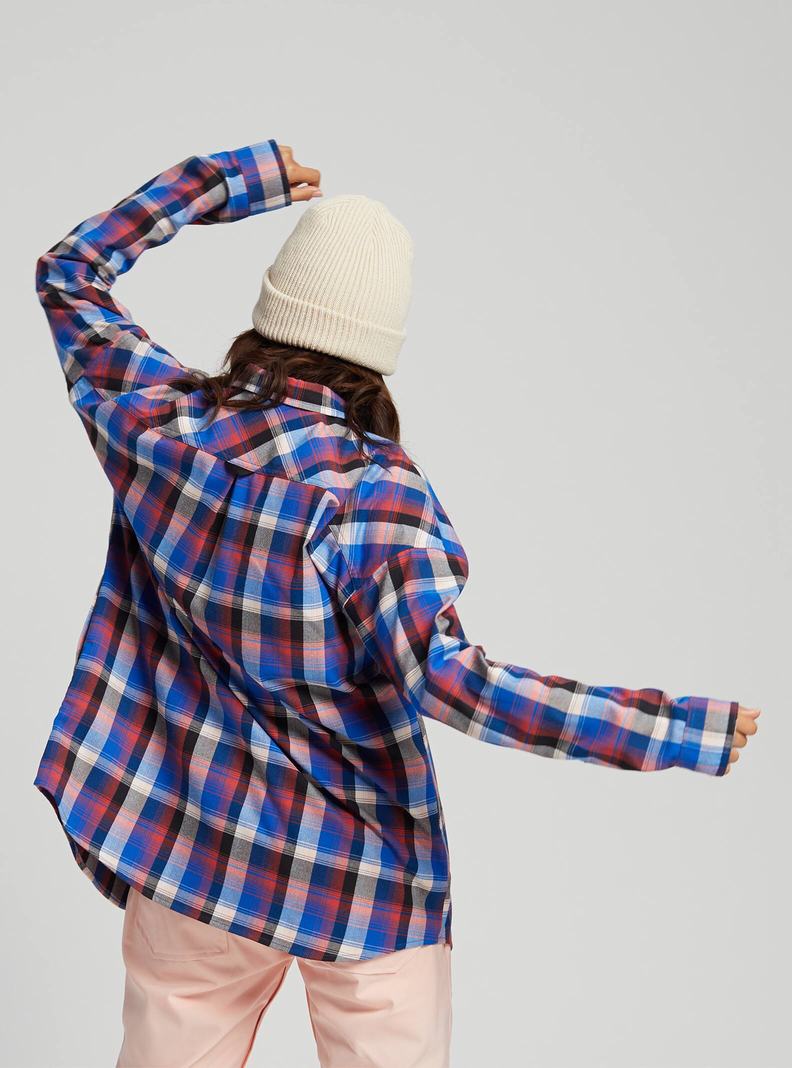 Burton Stretch Grace Performance Flannel Hemd Damen Blau | 164-APECON