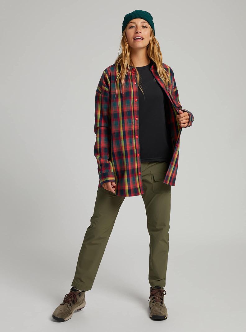 Burton Stretch Grace Performance Flannel Hemd Damen Rosa | 504-YLSNCD