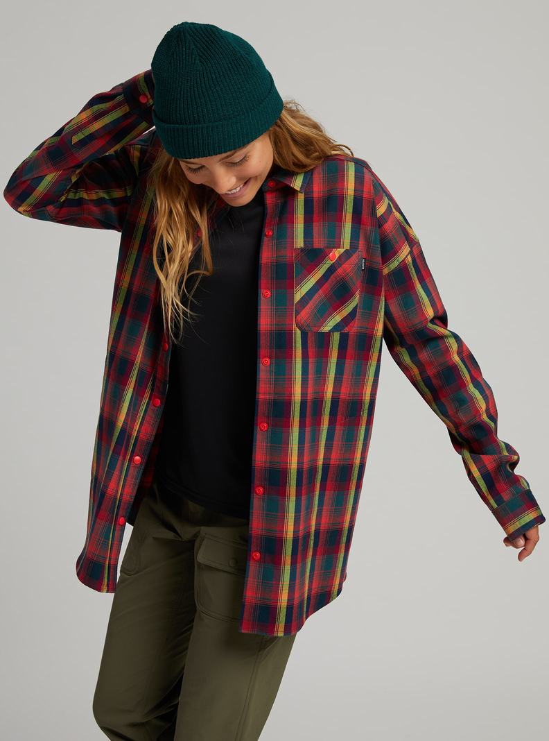 Burton Stretch Grace Performance Flannel Hemd Damen Rosa | 504-YLSNCD