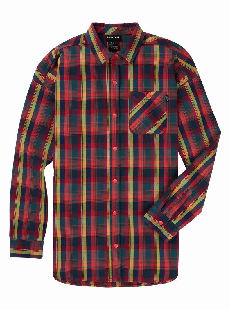 Burton Stretch Grace Performance Flannel Hemd Damen Rosa | 504-YLSNCD