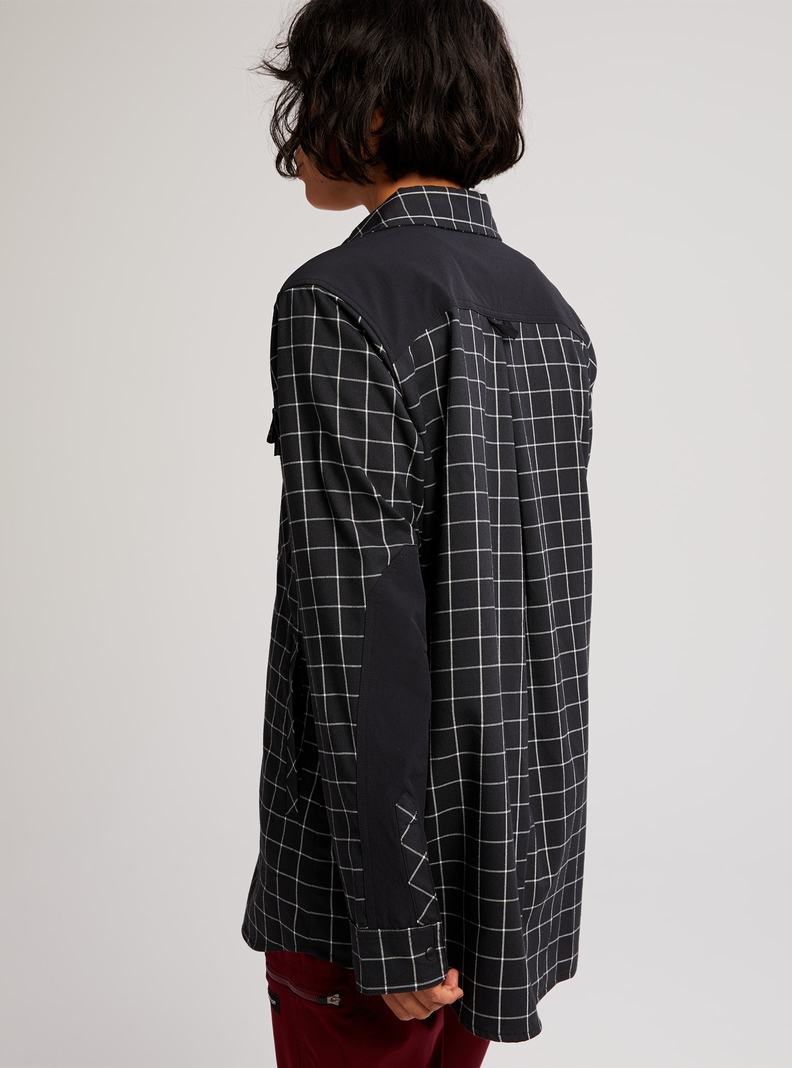 Burton Stretch Grace Performance Flannel Hemd Damen Schwarz | 870-OBCXQT