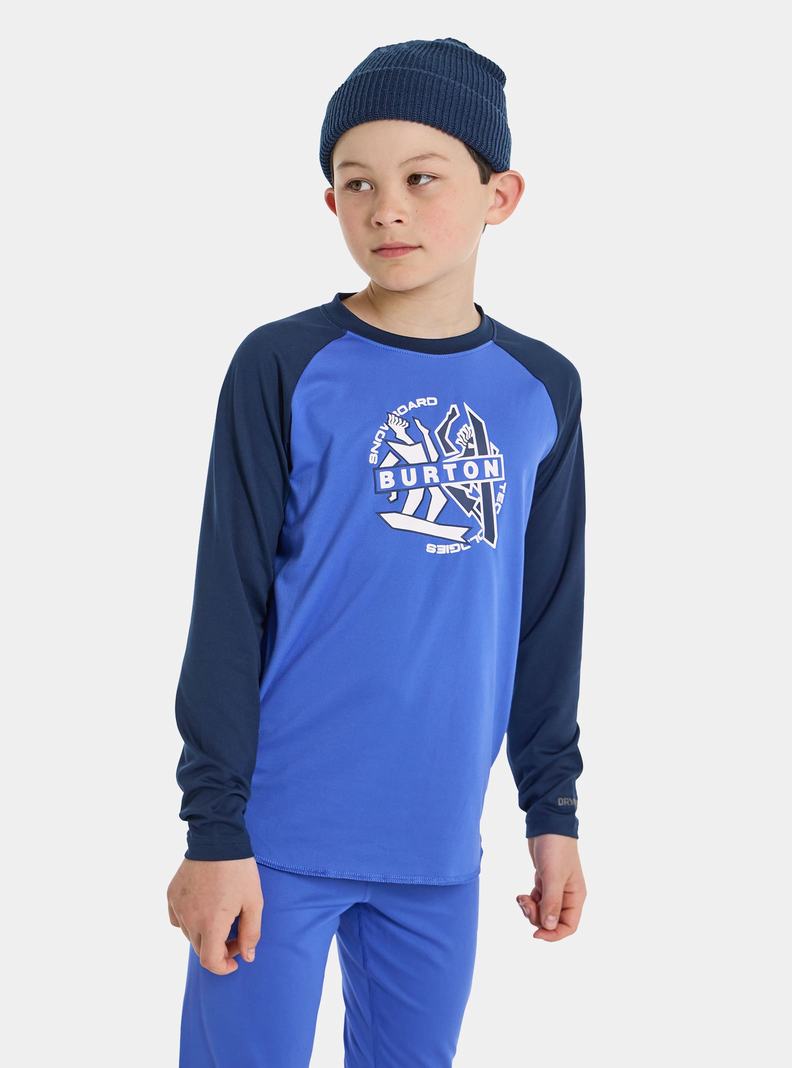 Burton Tech T-Shirt Funktionswäsche Kinder Blau | 850-RIUGAY