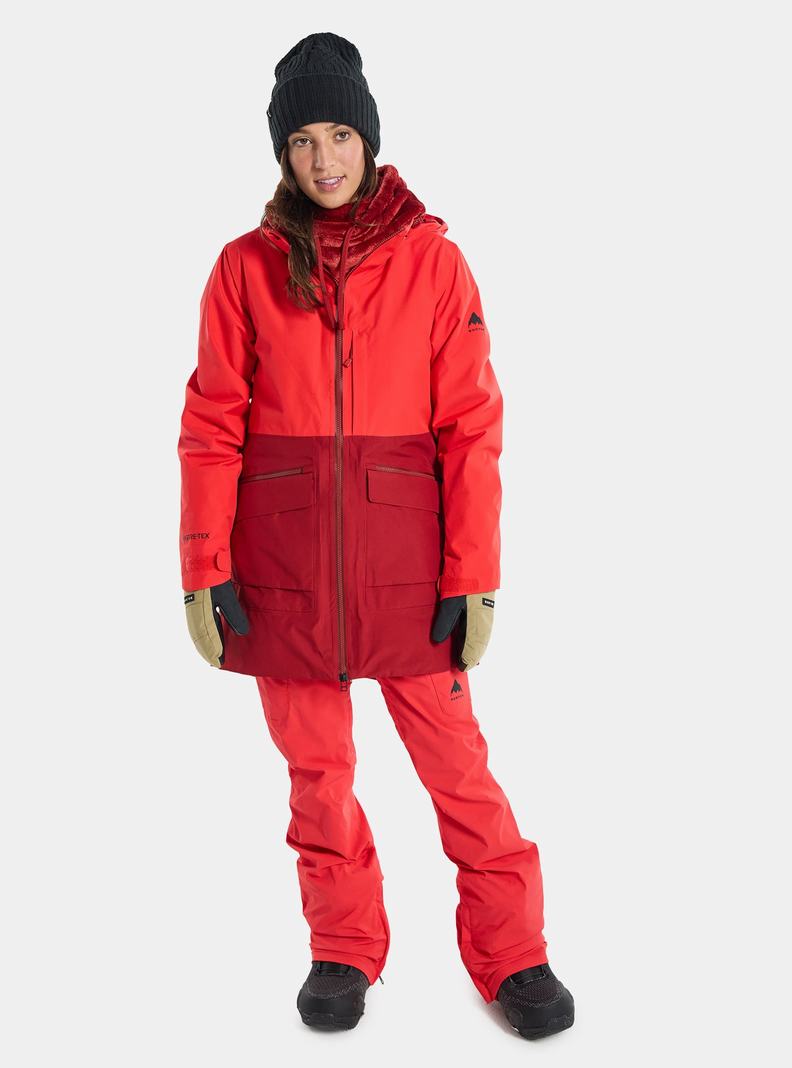 Burton Treeline GORE-TEX 2L Snowboardjacke Damen Rosa Orange Rosa | 084-KXDZMF