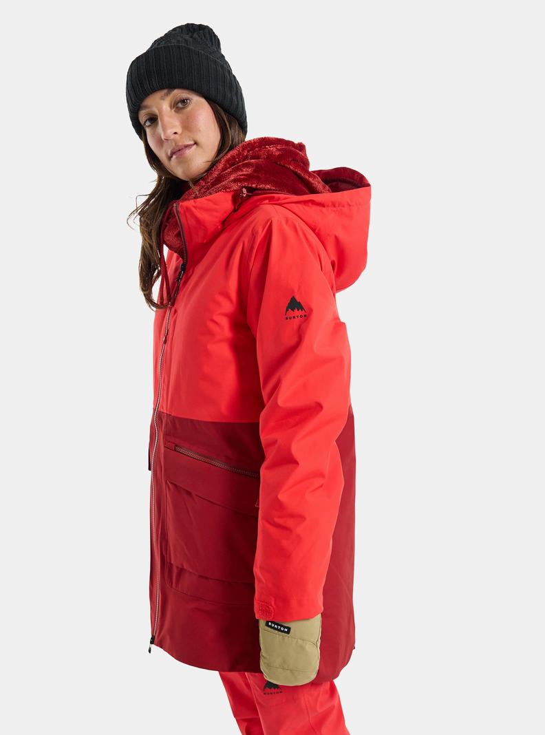Burton Treeline GORE-TEX 2L Snowboardjacke Damen Rosa Orange Rosa | 084-KXDZMF