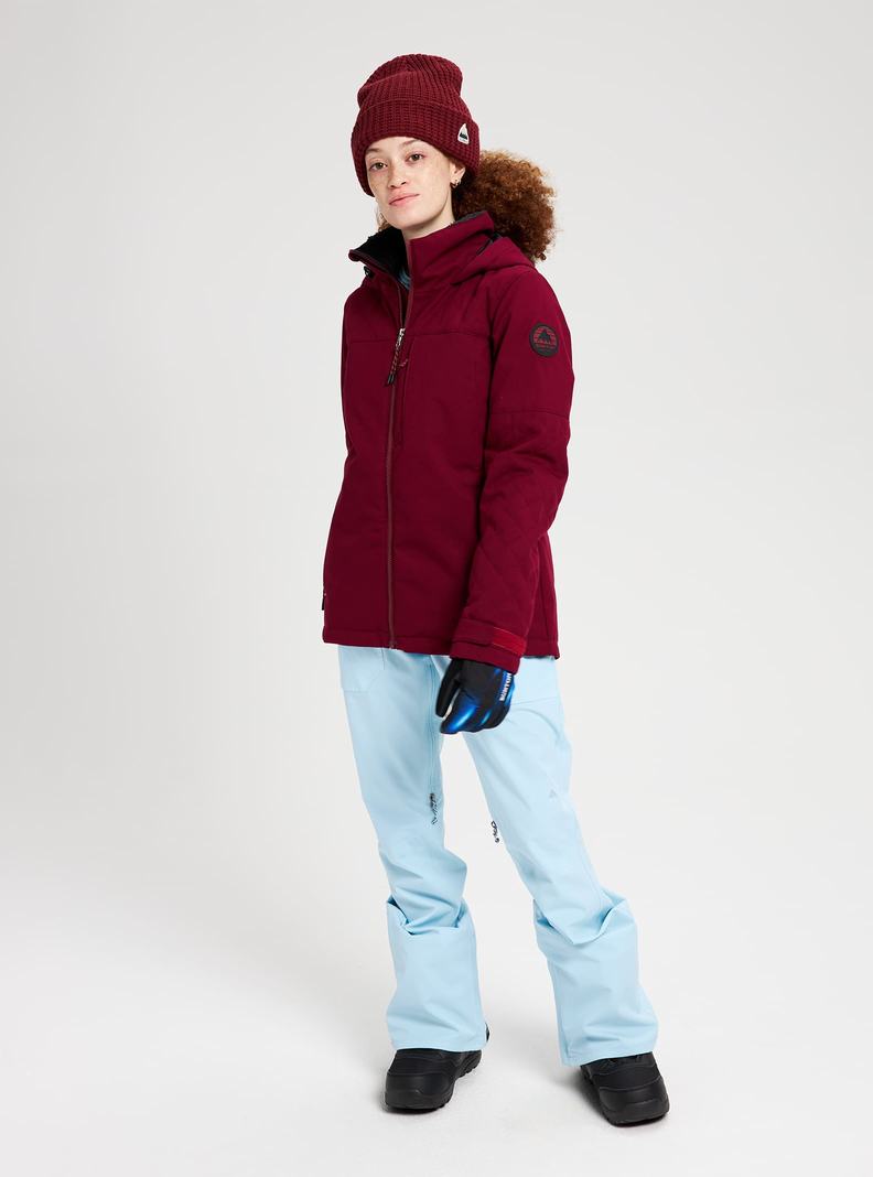 Burton Tulum Stretch Snowboardjacke Damen Bordeaux | 736-BCWPUI
