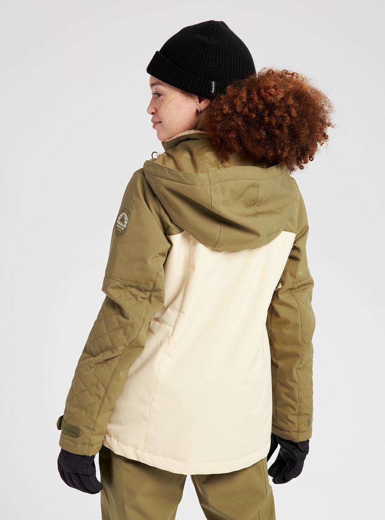 Burton Tulum Stretch Snowboardjacke Damen Olivgrün | 865-ZFERNQ