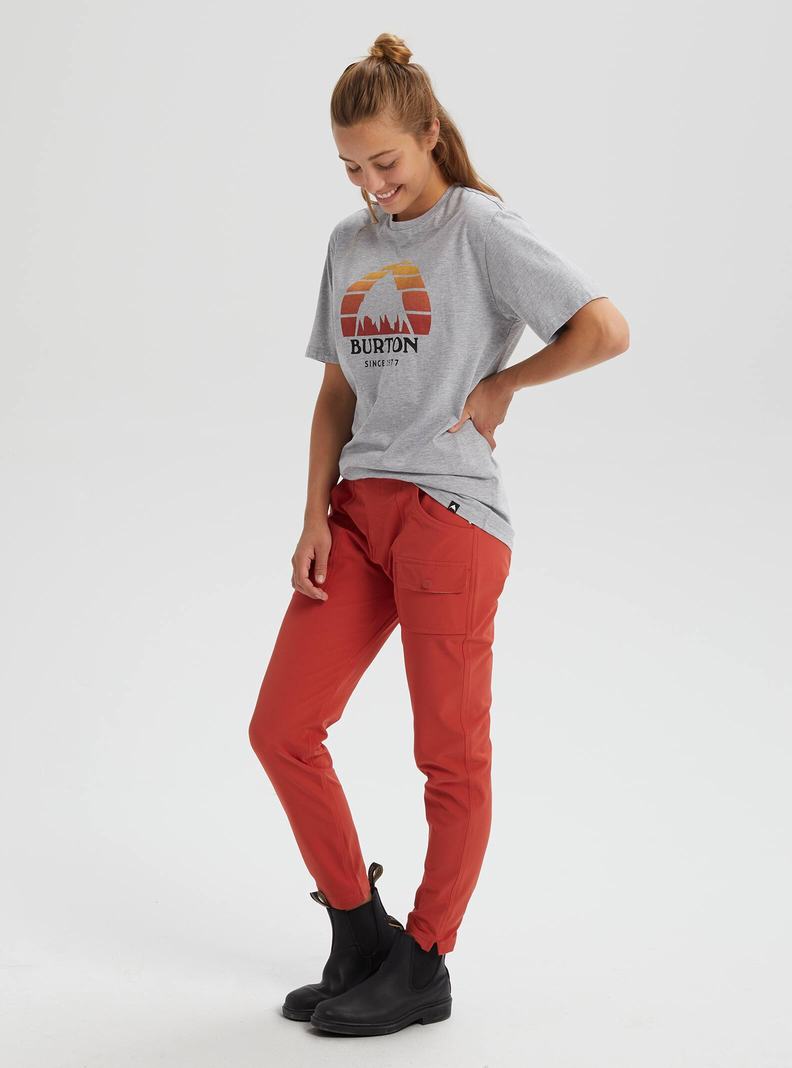 Burton Underhill Kurzes Sleeve T-Shirts Damen Grau | 136-ESTOYJ