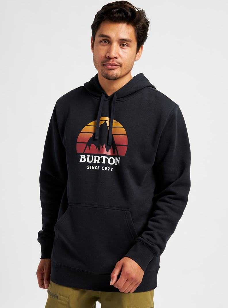 Burton Underhill Pullover Hoodie Herren Schwarz | 945-AOWFUV