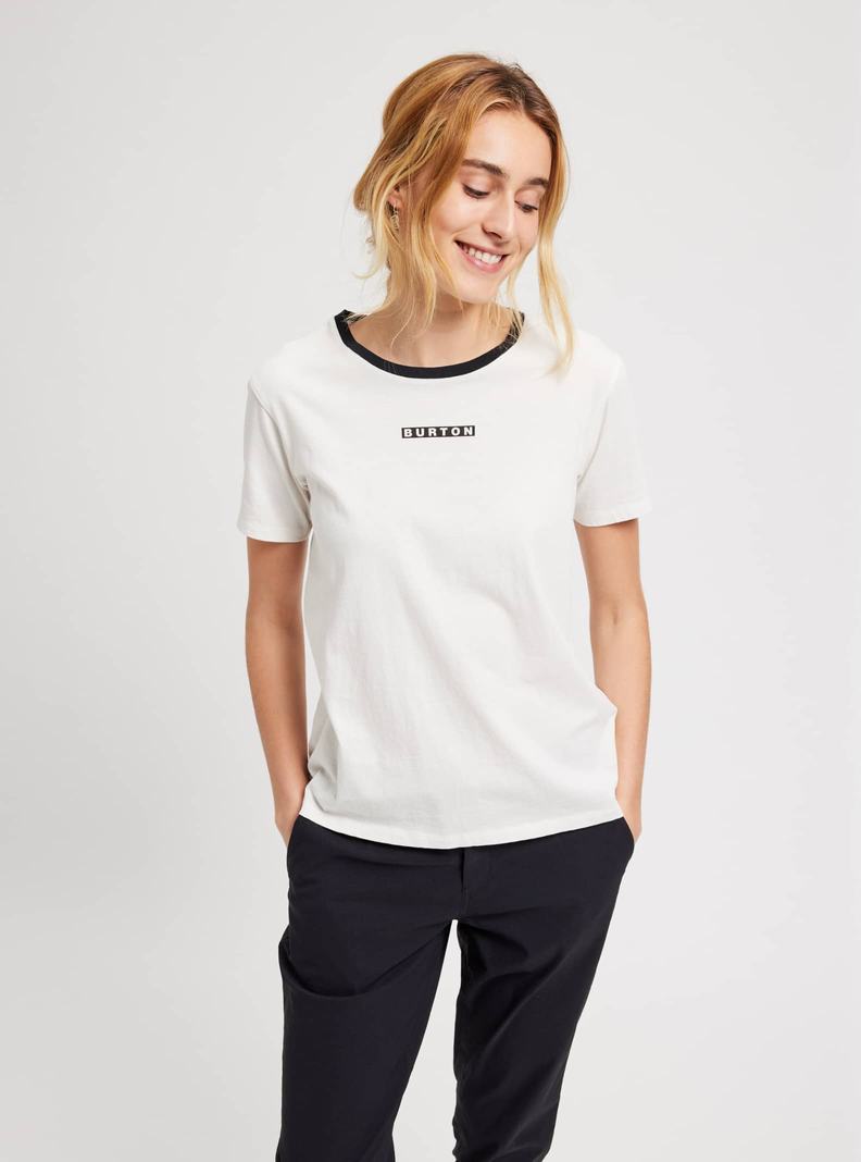Burton Vault Kurzes Sleeve T-Shirts Damen Weiß | 018-OKYWTP