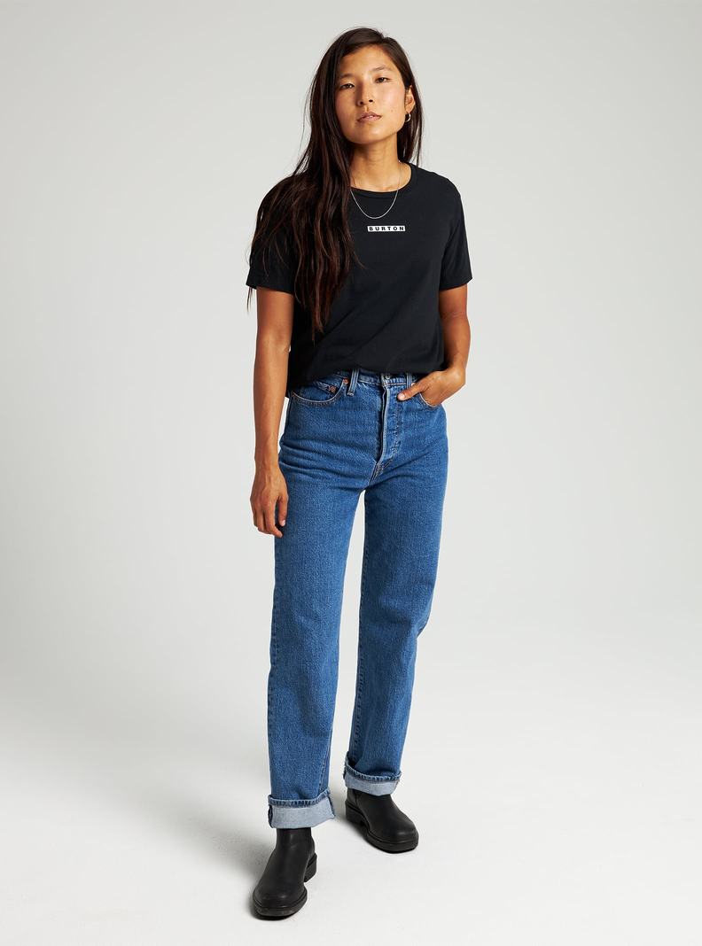 Burton Vault Kurzes Sleeve T-Shirts Damen Schwarz | 638-BLHORE