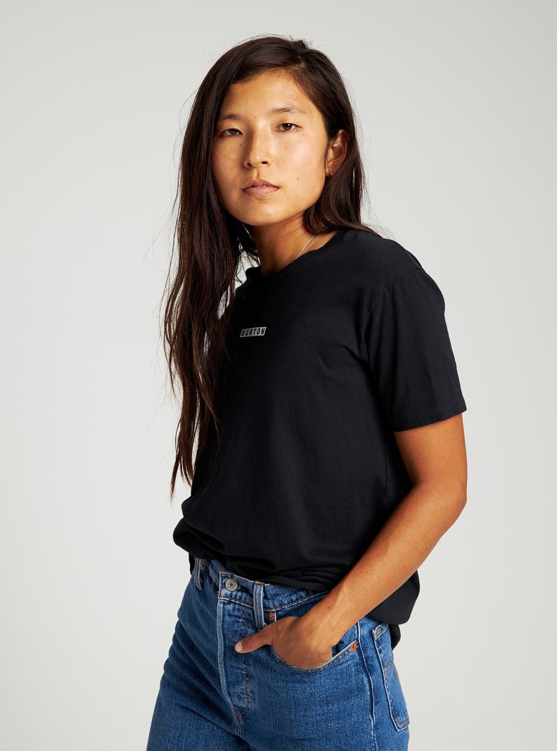 Burton Vault Kurzes Sleeve T-Shirts Damen Schwarz | 638-BLHORE