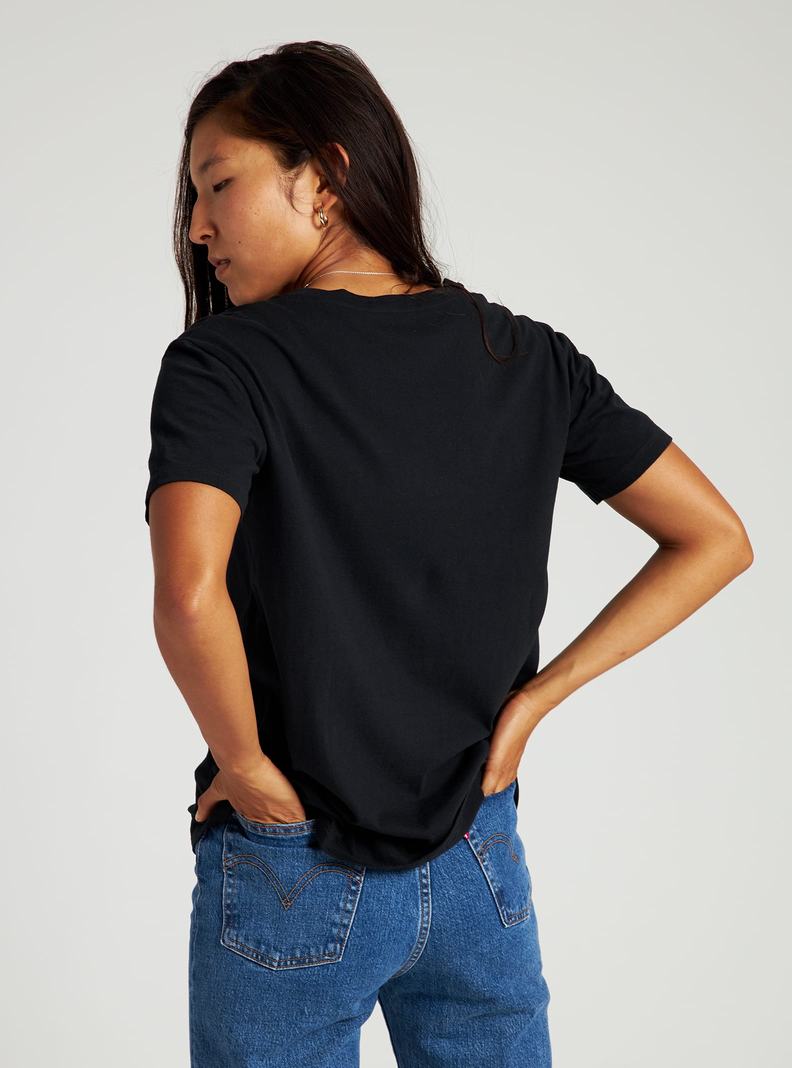 Burton Vault Kurzes Sleeve T-Shirts Damen Schwarz | 638-BLHORE