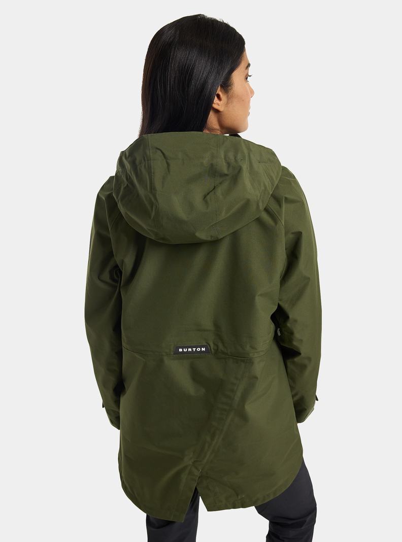 Burton Veridry 2L Rain Snowboardjacke Damen Tiefesgrün | 516-EXRONM
