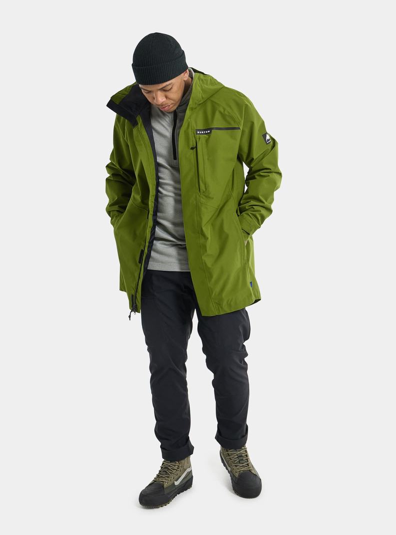 Burton Veridry 2L Rain Snowboardjacke Herren Grün | 913-CLFASE