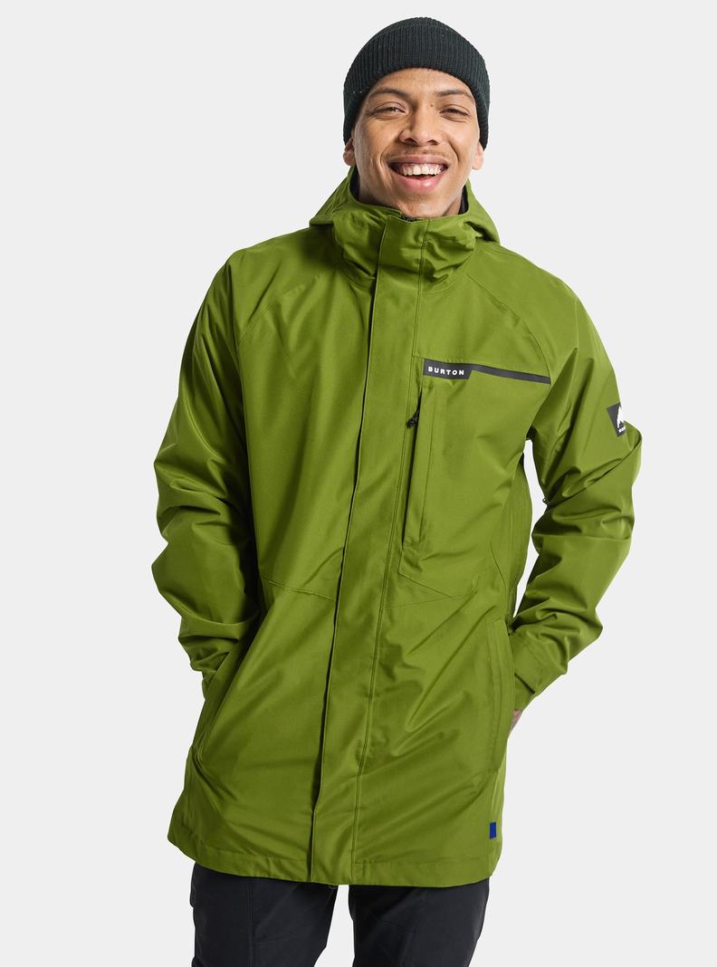 Burton Veridry 2L Rain Snowboardjacke Herren Grün | 913-CLFASE