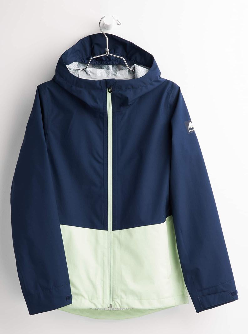 Burton Veridry 2.5L Rain Snowboardjacke Kinder Blau Hellgrün | 480-TNSPUB