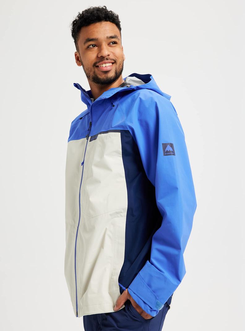 Burton Veridry GORE-TEX 2L Rain Snowboardjacke Herren Blau Silber Grün | 713-GJCQOT