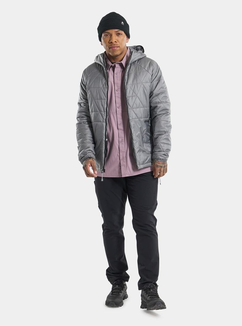 Burton Versatile Heat Mit Kapuze Synthetik Insulated Snowboardjacke Herren Grau | 026-GSITOJ