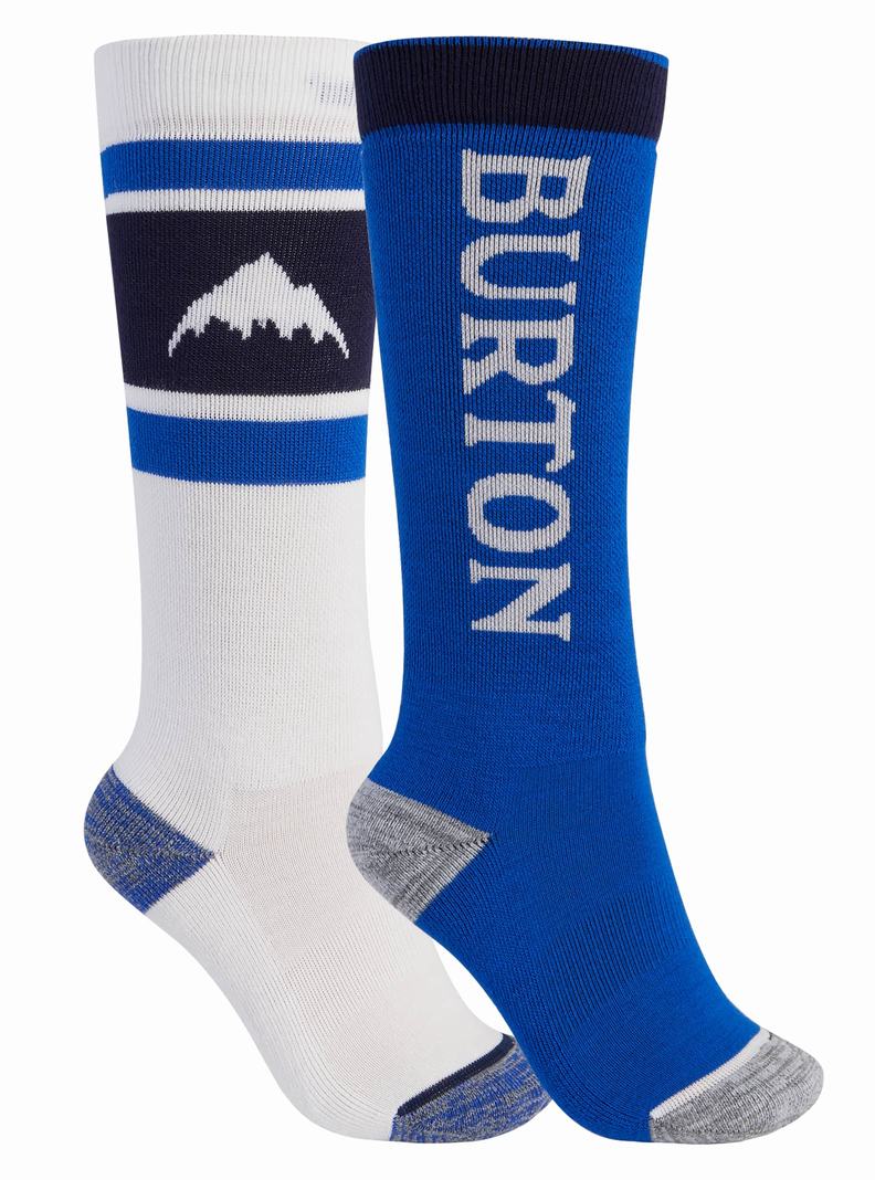 Burton Weekend Midweight (2 Pack) Socken Kinder Weiß Blau | 104-TXNDZR