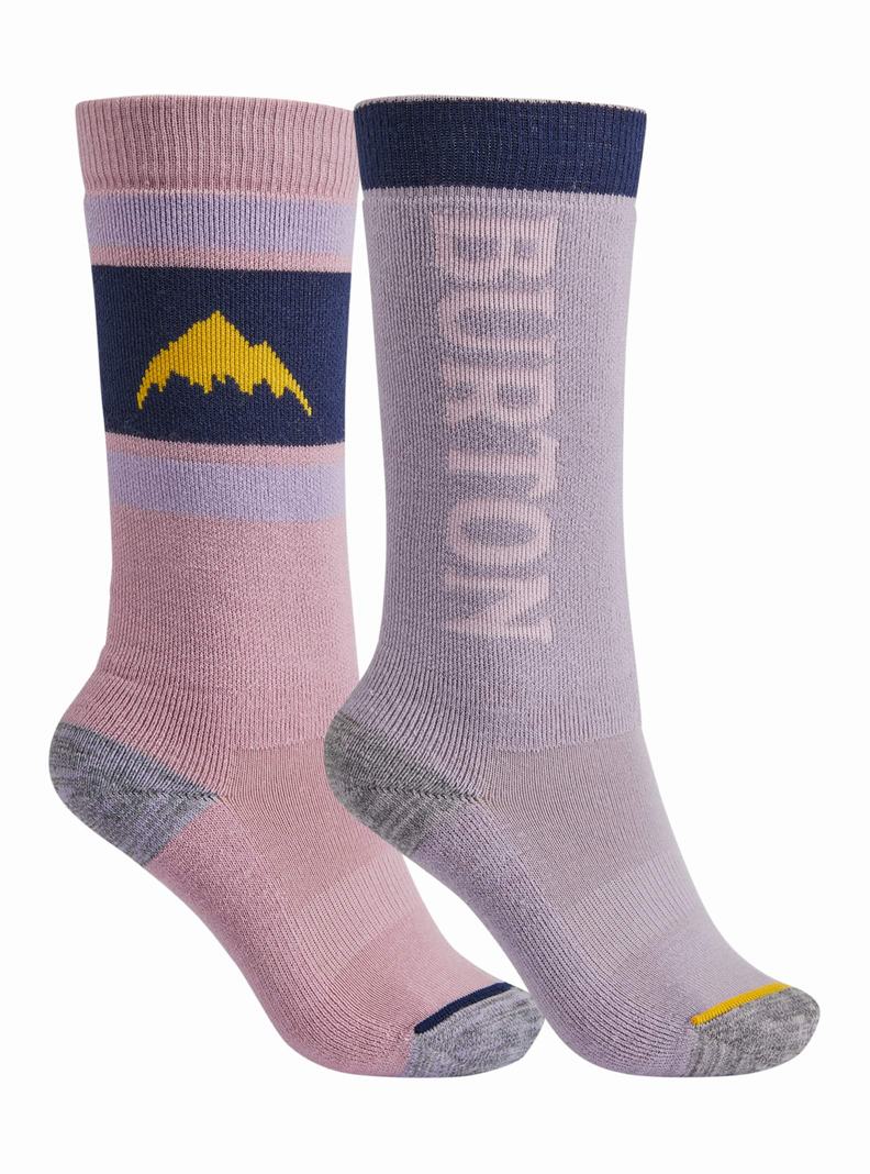 Burton Weekend Midweight 2-Pack Socken Kinder Lila | 985-NUZWRP