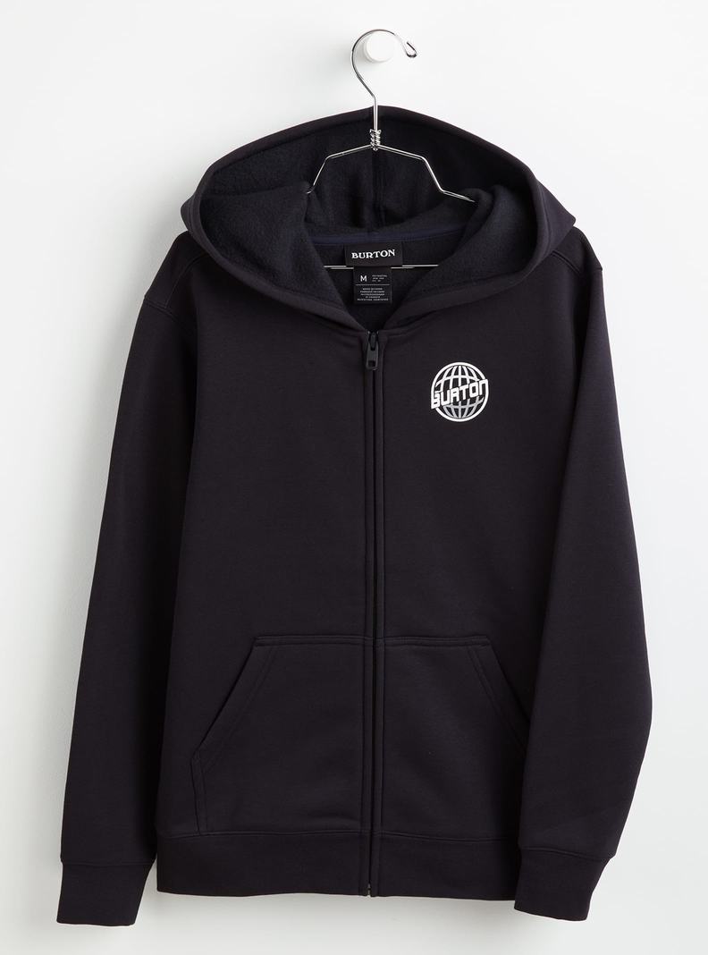 Burton Westdale Full-Zip Hoodie Kinder Schwarz | 072-XRZUBA
