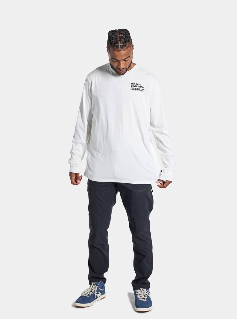 Burton Woodmere Long Sleeve T-Shirts Herren Weiß | 953-NMSAKO