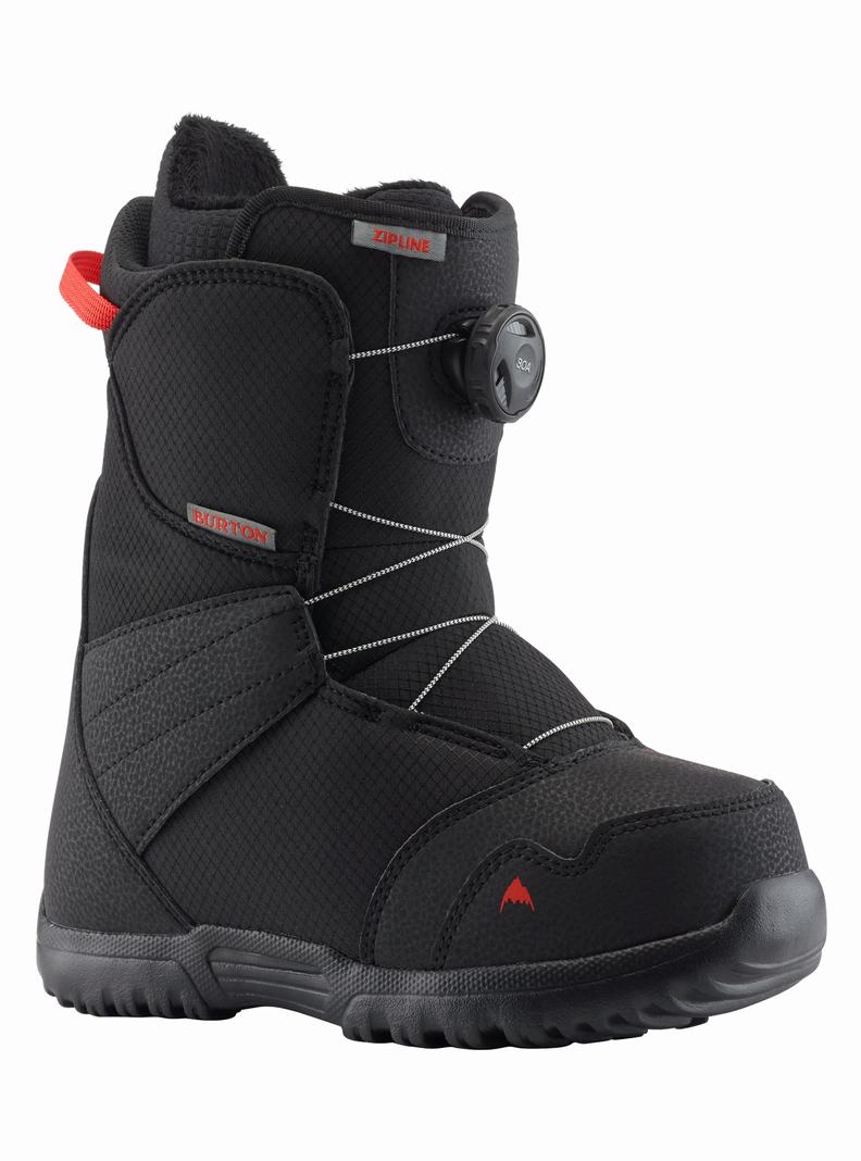 Burton Zipline BOA® Snowboardboots Kinder Schwarz | 936-FATVRS