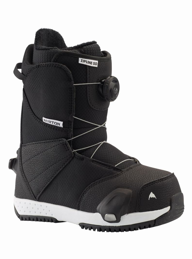 Burton Zipline Step On® Snowboardboots Kinder Schwarz | 294-TMJXKD