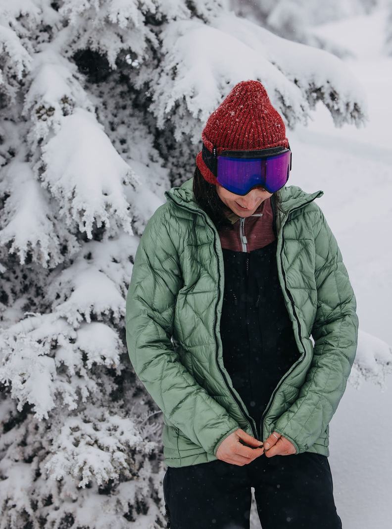 Burton [ak] Baker Down Mit Kapuze Snowboardjacke Damen Grün | 045-DILBTF