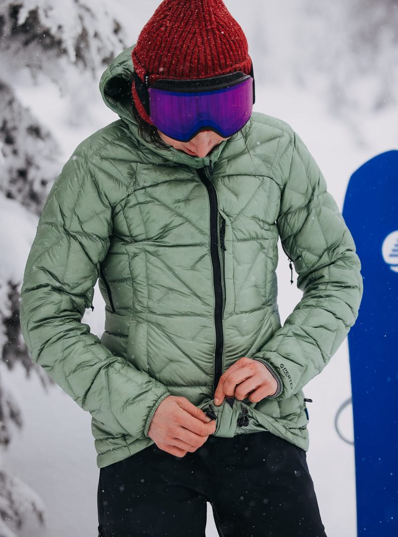 Burton [ak] Baker Down Mit Kapuze Snowboardjacke Damen Grün | 045-DILBTF