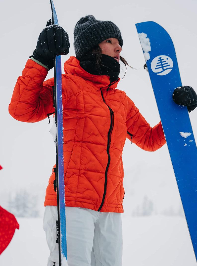Burton [ak] Baker Down Mit Kapuze Snowboardjacke Damen Orange | 152-ZQCVXD