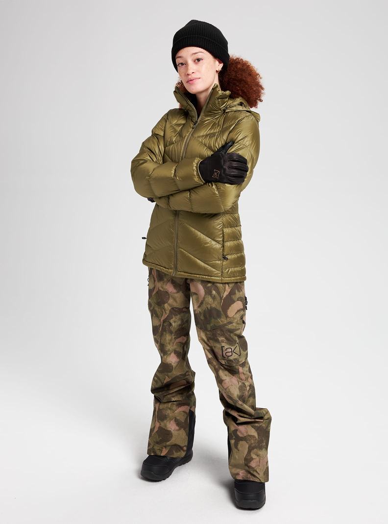 Burton [ak] Baker Down Snowboardjacke Damen Olivgrün | 437-YRWLPK