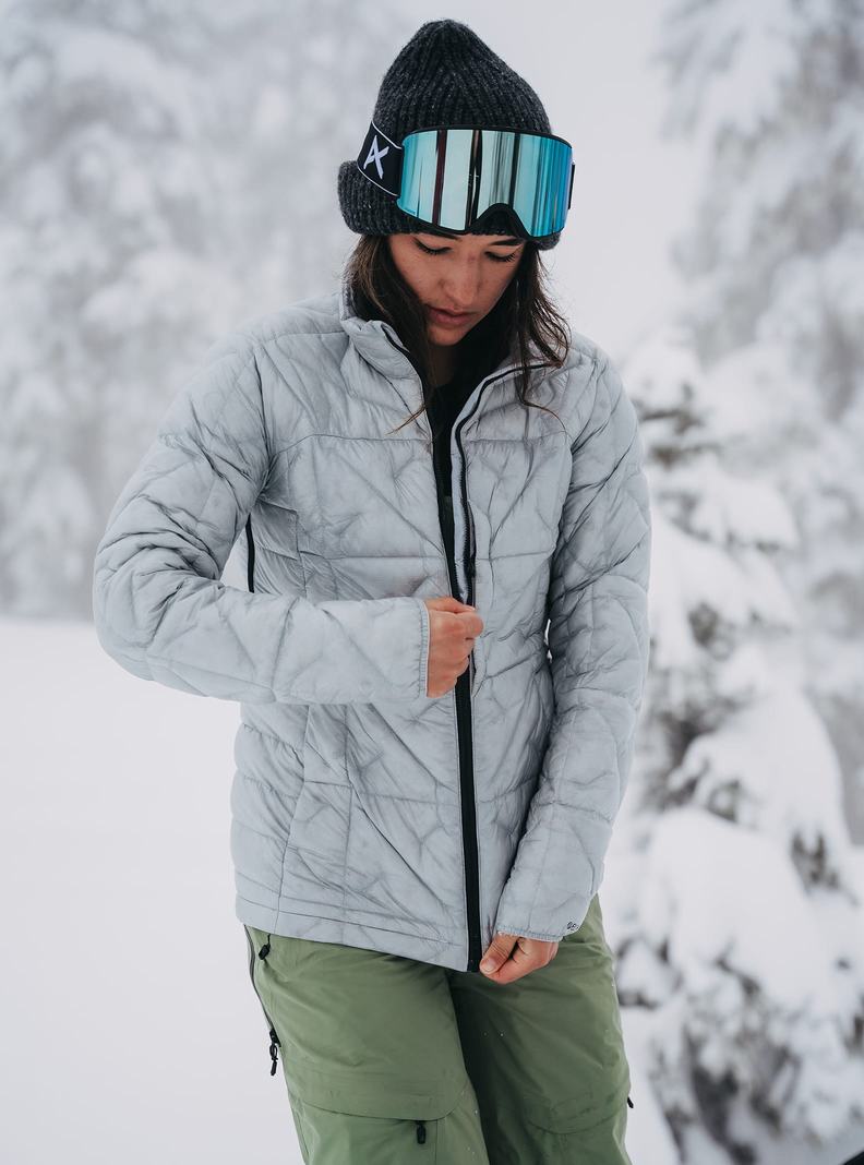Burton [ak] Baker Down Snowboardjacke Damen Grau | 897-KPOVTH