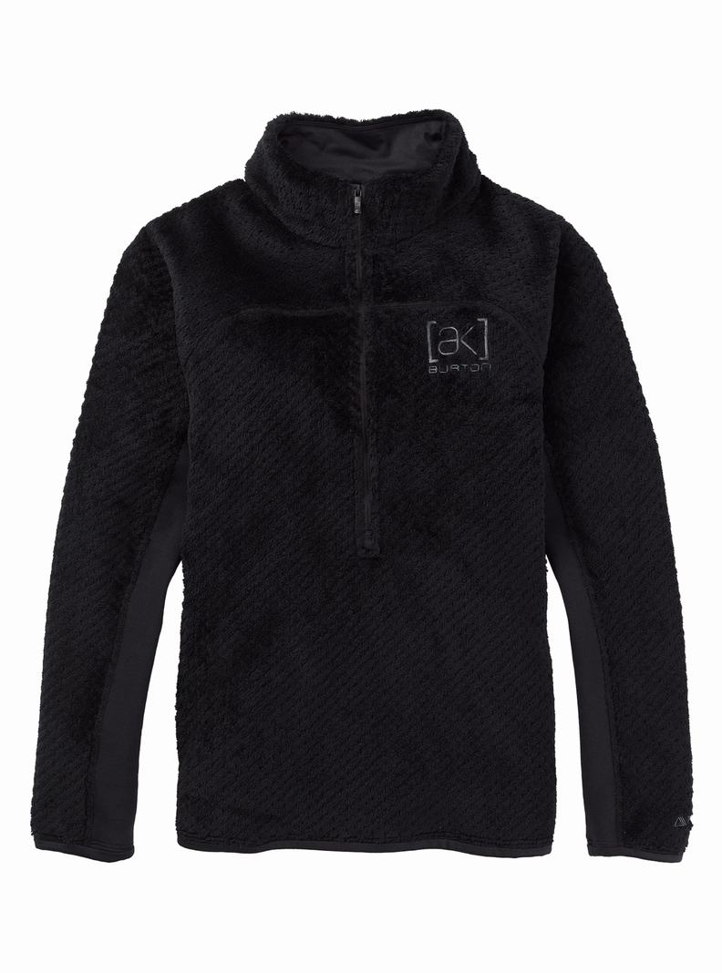 Burton [ak] Baker Hi-Loft™ Quarter-Zip Fleece Sweatshirts Damen Schwarz | 591-WMFSCQ