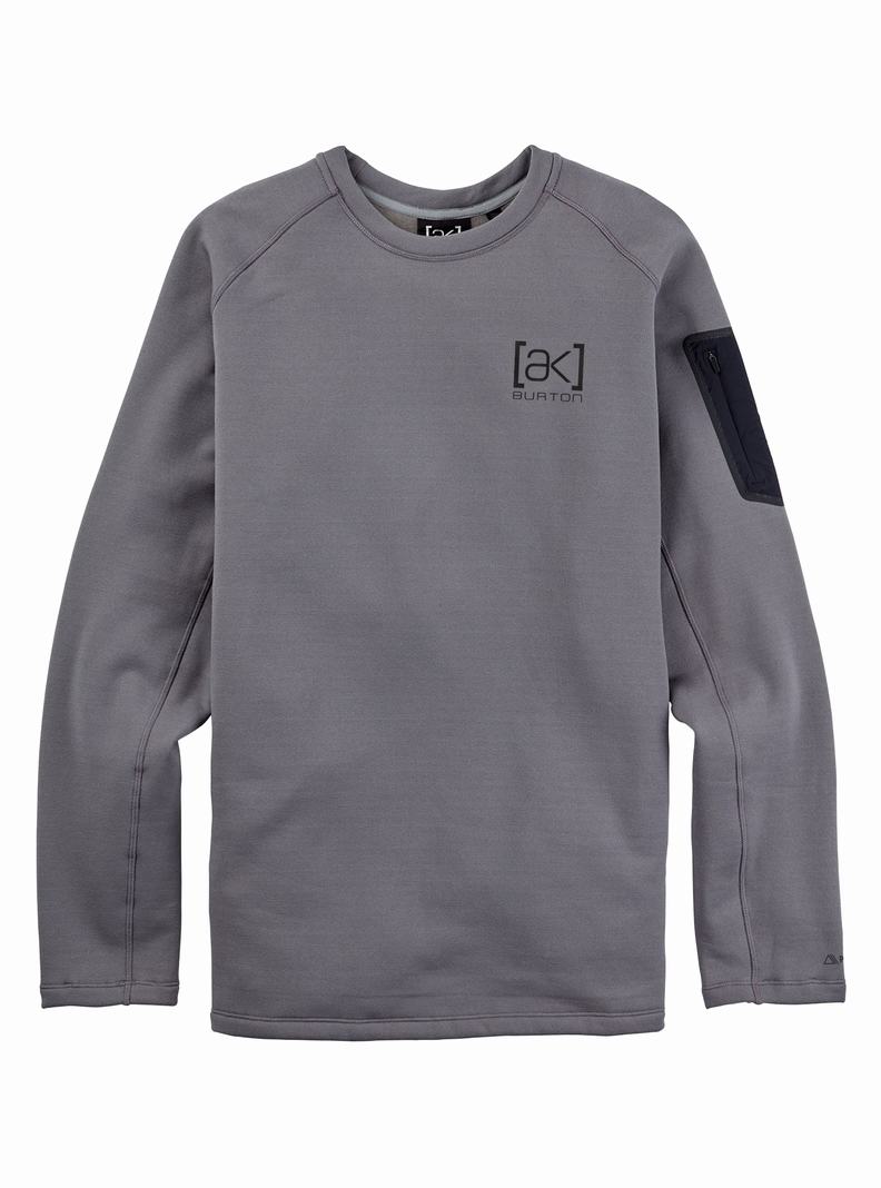 Burton [ak] Baker Power Stretch® Fleece Crewneck Sweatshirts Herren Tiefesgrau | 946-RXVABS