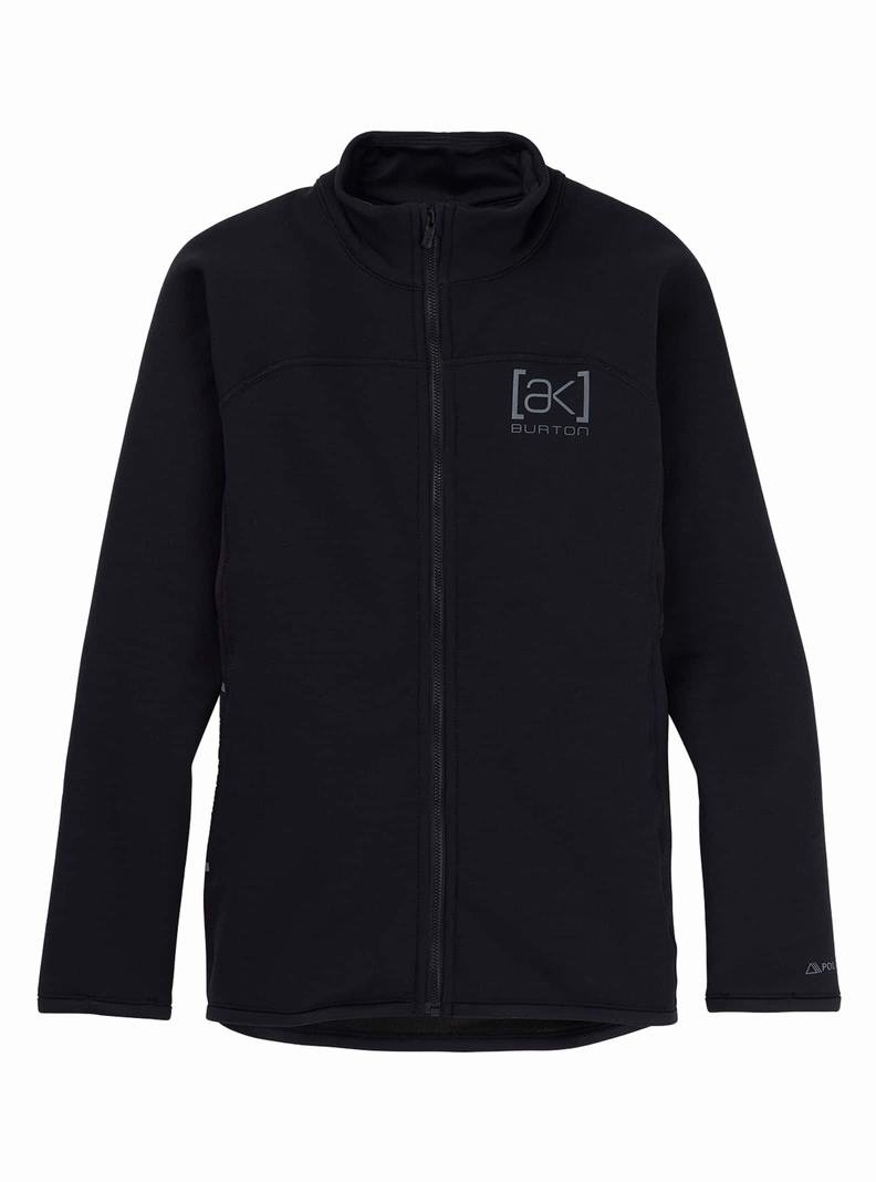 Burton [ak] Baker Power Stretch® Full-Zip Fleece Sweatshirts Damen Schwarz | 094-SUJGVQ