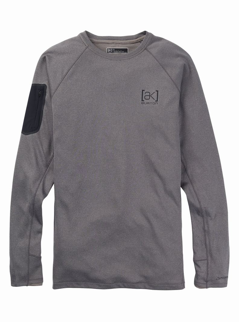 Burton [ak] Baker Power Wolle™ Crewneck Funktionswäsche Herren Tiefesgrau | 481-EUYKQV