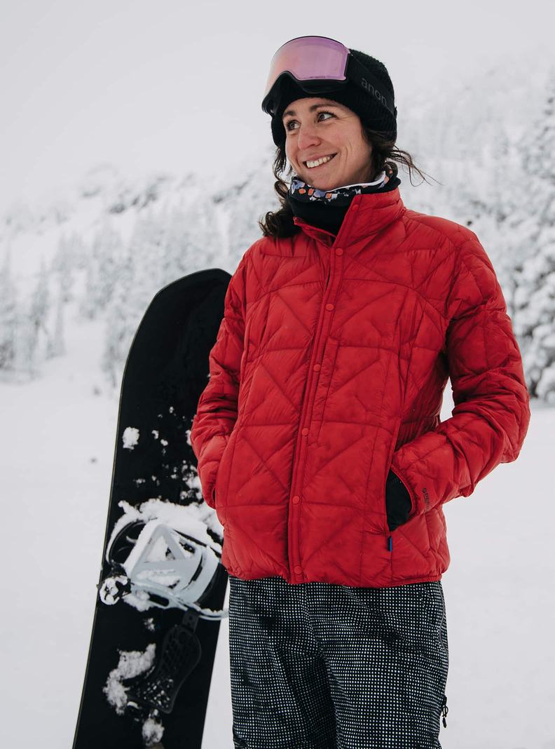 Burton [ak] Baker Ultralight Down Snowboardjacke Damen Rot | 194-SRQNXA