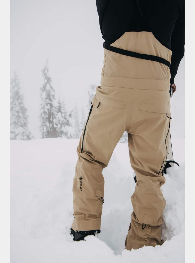 Burton [ak] Freebird GORE‑TEX 3L Stretch Latzhose Herren Khaki | 145-KFDLBQ
