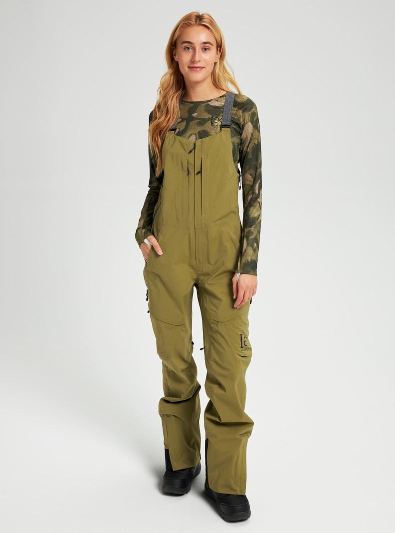 Burton [ak] GORE‑TEX 3L Kimmy Latzhose Damen Olivgrün | 603-LRHYOD