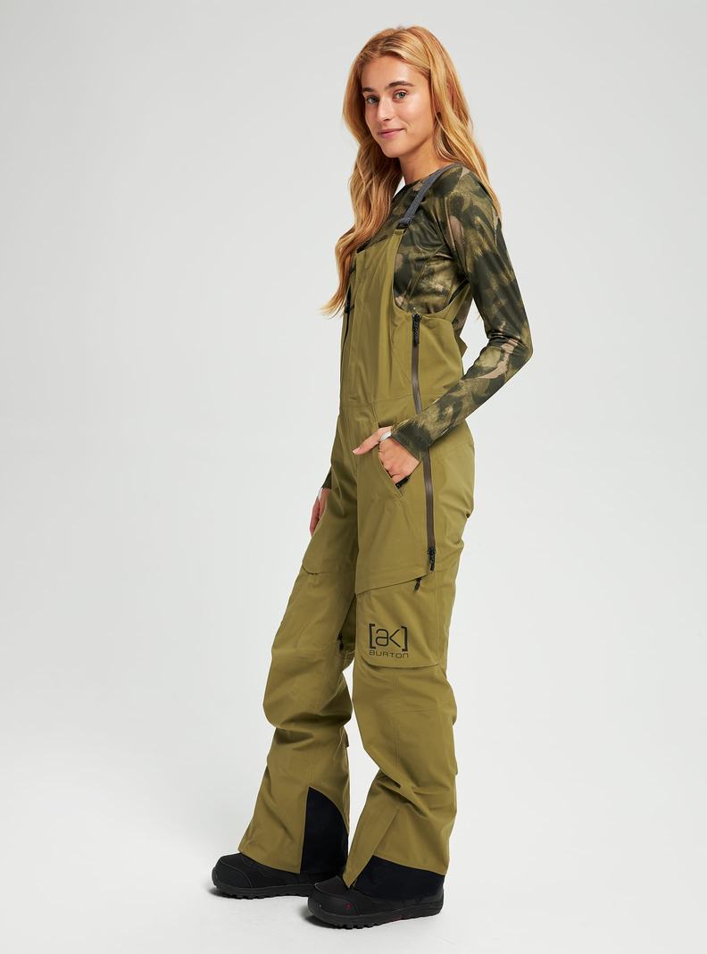 Burton [ak] GORE‑TEX 3L Kimmy Latzhose Damen Olivgrün | 603-LRHYOD