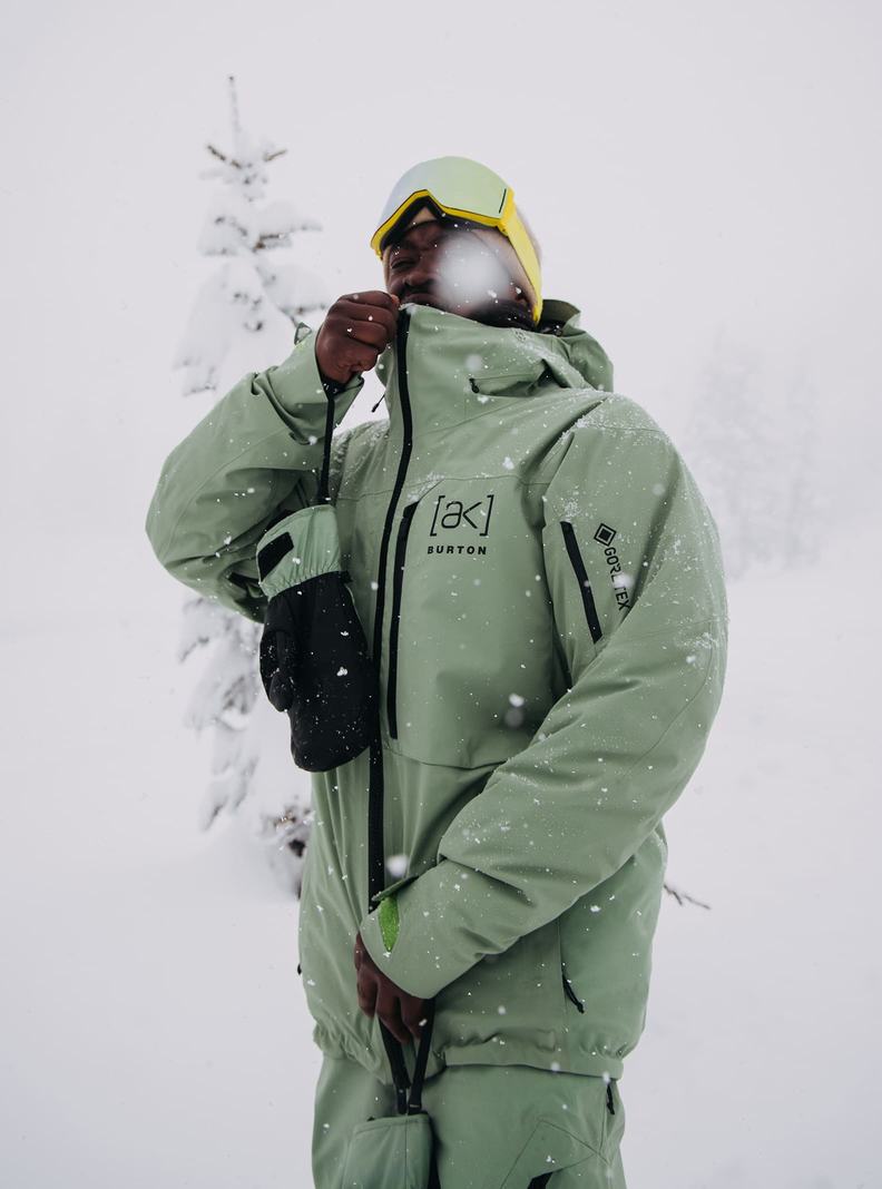 Burton [ak] Helitack GORE‑TEX 2L Stretch Snowboardjacke Herren Grün | 297-RJMOEK
