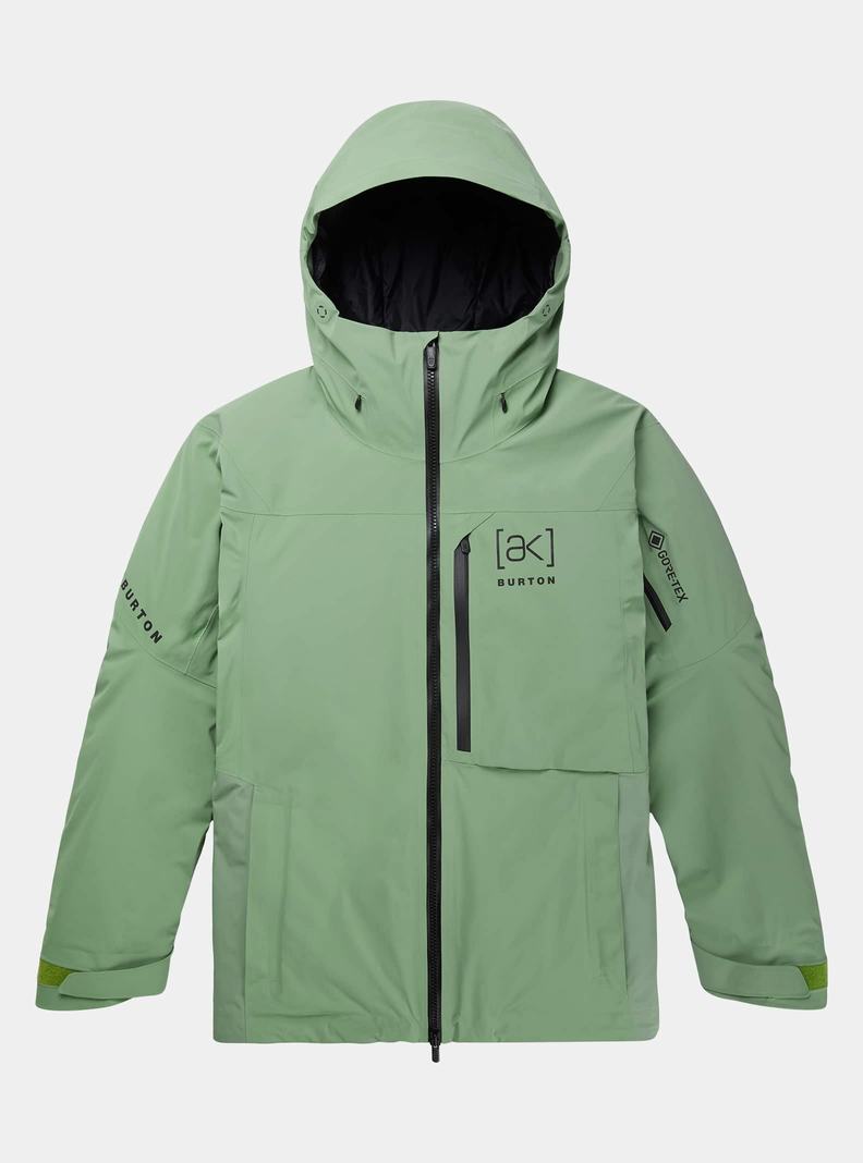Burton [ak] Helitack GORE‑TEX 2L Stretch Snowboardjacke Herren Grün | 297-RJMOEK