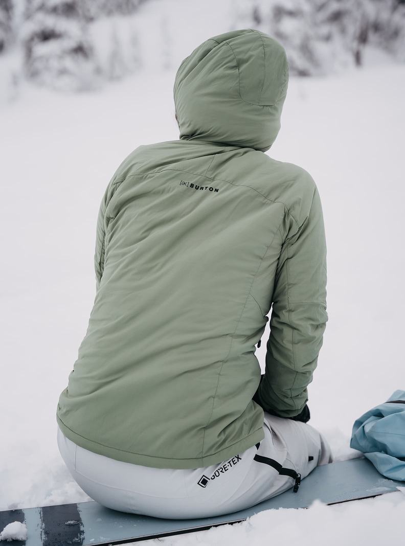 Burton [ak] Helium Mit Kapuze Stretch Insulated Snowboardjacke Damen Grün | 189-OCGWIZ