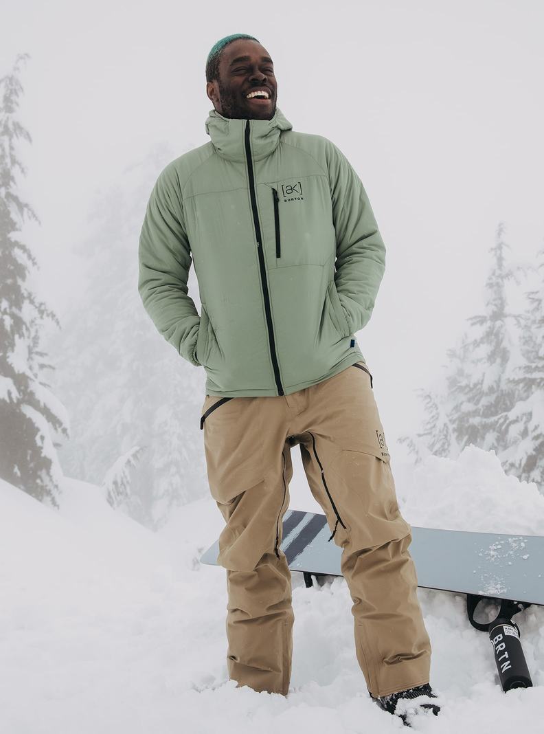 Burton [ak] Helium Mit Kapuze Stretch Insulated Snowboardjacke Herren Grün | 941-SGNVQX