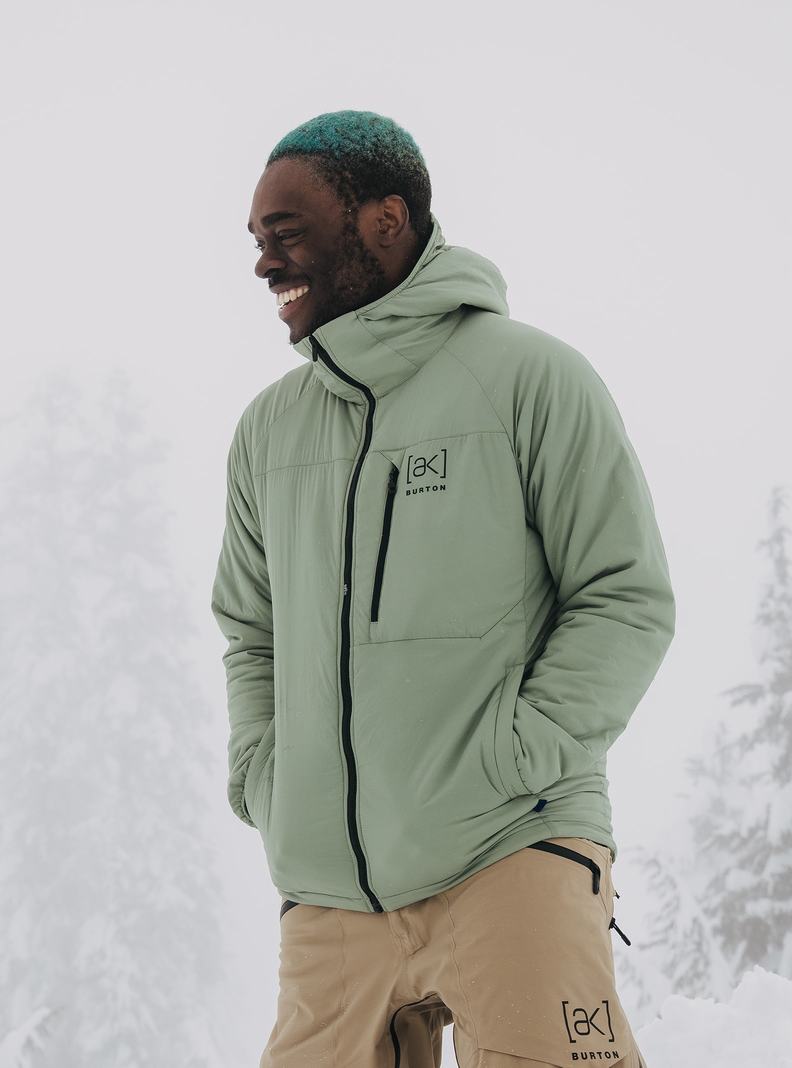 Burton [ak] Helium Mit Kapuze Stretch Insulated Snowboardjacke Herren Grün | 941-SGNVQX