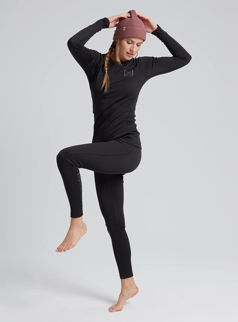 Burton [ak] Helium Power Grid™ Crewneck Funktionswäsche Damen Schwarz | 032-QSAJBN