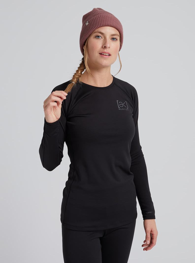 Burton [ak] Helium Power Grid™ Crewneck Funktionswäsche Damen Schwarz | 032-QSAJBN