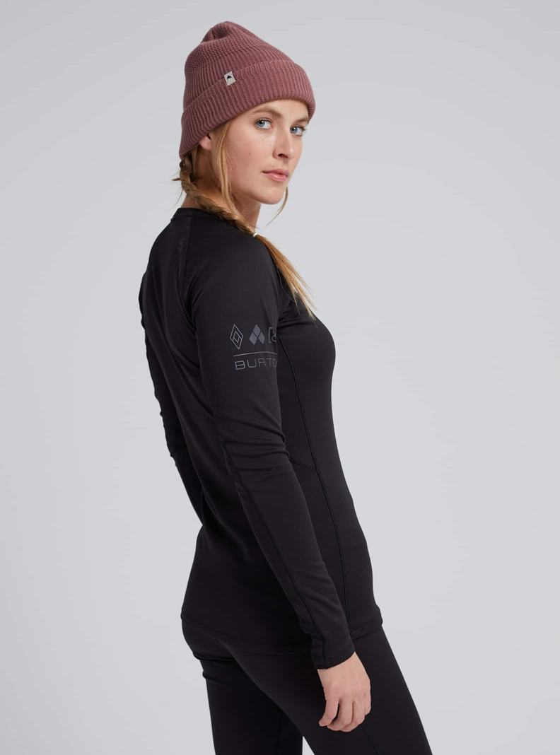 Burton [ak] Helium Power Grid™ Crewneck Funktionswäsche Damen Schwarz | 032-QSAJBN